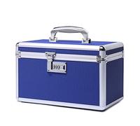 HEWEI WORKS Scatola di stoccaggio con lucchetto a combinazione, casa per medicinali bloccabile, scatola di pronto soccorso vuota, scatola di sicurezza (Blue, Medium)