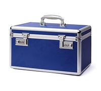 HEWEI WORKS Scatola Medicine a Prova di Bambino con Serratura a Combinazione, Cassetta Kit Pronto Soccorso Vuota, Scatola Multiuso, Incluso in un Piccolo Portapillole Portatile (largo/blu)