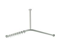 Hewi 801 asta per tenda da doccia, con collegamento a soffitto, 801.34.1461 95, 801 grigio roccia [Accessori Bagno > Tende Doccia]