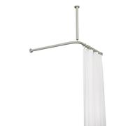 Hewi 801 asta per tenda da doccia, set completo, con collegamento a soffitto, 801.34.1062 95, 801 grigio roccia [Accessori Bagno > Tende Doccia]