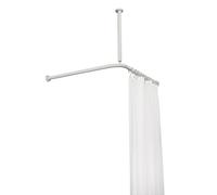 Hewi 801 asta per tenda da doccia, set completo, con collegamento a soffitto, 801.34.1062 97, 801 grigio luce [Accessori Bagno > Tende Doccia]