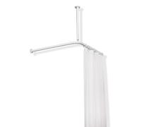 Hewi 801 asta per tenda da doccia, set completo, con collegamento a soffitto, 801.34.1062 99, 801 bianco puro [Accessori Bagno > Tende Doccia]