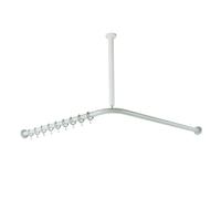 Hewi 801 asta per tenda doccia, con collegamento a soffitto, 801.34.1161 97, 801 grigio luce [Accessori Bagno > Tende Doccia]