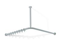 Hewi 801 asta per tenda doccia, con collegamento a soffitto, 801.34.99100 97, 801 grigio luce [Accessori Bagno > Tende Doccia]