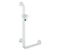 Hewi 801 asta saliscendi, con maniglia di sostegno, 801.33.210 99, 801 bianco puro [Rubinetteria Bagno > Doccette / Supporti]