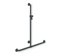 Hewi 801 asta saliscendi, con maniglia di sostegno, 801.35.420 92, 801 grigio antracite [Rubinetteria Bagno > Doccette / Supporti]