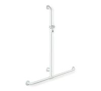 Hewi 801 asta saliscendi, con maniglia di sostegno, 801.35.430 99, 801 bianco puro [Rubinetteria Bagno > Doccette / Supporti]