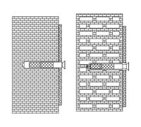 Hewi materiale di fissaggio per blocchi forati, mattoni forati verticalmente, mattoni pieni, BM18.2, Universal [Accessori Bagno > Ricambi per Accessori Bagno]