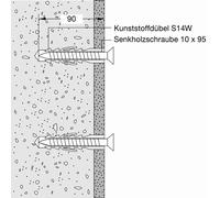 Hewi materiale di fissaggio per pareti in calcestruzzo, BM10.2, Universal [Accessori Bagno > Ricambi per Accessori Bagno]