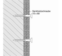 Hewi materiale di fissaggio per pareti in calcestruzzo leggero con rinforzo posteriore in legno per sedili pieghevoli, BM12.3, Universal [Accessori Bagno > Ricambi per Accessori Bagno]