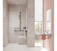 Hewi System 900 asta saliscendi, con maniglia di sostegno, 900.35M30160 ER, System 900 grigio scuro opaco [Rubinetteria Bagno > Doccette / Supporti]