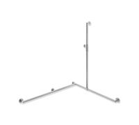 Hewi System 900 asta saliscendi, con maniglia di sostegno, 900.35M309XA, System 900 acciaio inox spazzolato [Rubinetteria Bagno > Doccette / Supporti]