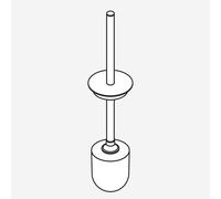 Hewi System 900 scopino WC con coperchio, 900.20.02040, System 900 cromo/nero [Accessori Bagno > Accessori per Accessori Bagno]