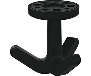 HEWI Triplo gancio girevole 477.94B030 elastico, plastica TPU nero opaco