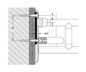 Hewi Universal materiale di fissaggio per gancio singolo e porta rotolo di riserva, BM1221, Universal [Accessori Bagno > Ricambi per Accessori Bagno]