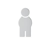 Hewi Universal targhetta bagno, uomini, 801.91.010 97, Universal grigio luce [Accessori Bagno > Targhette Bagno]