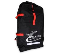 Hewjog Grande borsa da viaggio per passeggino per aereo, per passeggini singoli standard e doppi, impermeabile, imbottita, borsa da viaggio per passeggino, borsa a quadri per viaggi aerei, nero