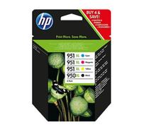 Hewlett Packard HP No. 950XL/951XL - Cartuccia a getto d'inchiostro, confezione multipla CMYK, rif. C2P43AE, confezione da 4 113909