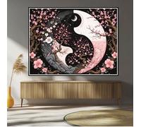Hewuiwea Diamond Painting Yin e Yang Diamond Painting Kit Completo Albero 5D DIY Diamantini Crystal Art Adulti, Mosaico Strass Ricamo Punto Croce Arte e Artigianato Kit Decorazioni Casa 40x50cm B-242