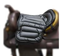 HEWXWX Cavallo Sella Assorbimento degli Urti e Ispessimento, Soft Equestrian Seat Pad Attrezzature equestri Equitazione Completo PU Occidentale Sella Pad Painless,Black