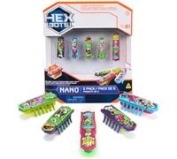 HEX BOTS Nano Bugs - Set di 5 giocattoli sensoriali per bambini e gatti con tecnologia di vibrazione, giocattoli per insetti e mini robot giocattolo per bambini dai 3 anni in su
