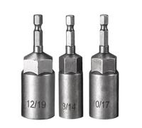Hex Drill Socket Set, 3 pezzi Hex Head Socket Adapter Kit for Power Drills, High-Strength Repair Tool for Machinery Assembly, Automotive Repair, and Maintenance Projects