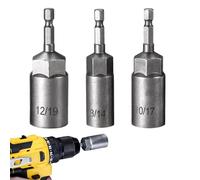 Hex Head Sockets - 3 pezzi Screwdriver Socket | Drill Insert Air Screwdriver Socket | Hexagon Sockets Set | Hex Sôckets Set for Electric Screwdrivers Drill Replacement Parts for Repairing