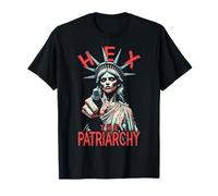 Hex Il Patriarcato Zombie Liberty Femminista Halloween Gothic Maglietta