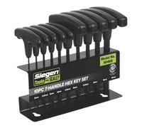 Set Di Chiavi A Brugola Sealey 10 Pezzi T-Handle - Metri S0466