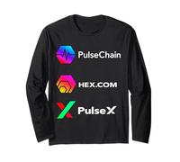 Hex PulseChain PulseX Crypto Pls Logo delle risorse digitali Maglia a Manica