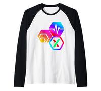 Hex PulseChain PulseX Crypto Pls Logo delle risorse digitali Maglia con Maniche Raglan