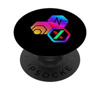 HEX PulseChain PulseX Crypto PLS Logo delle risorse digitali PopSockets PopGrip Adesivo