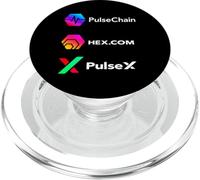 HEX PulseChain PulseX Crypto PLS Logo delle risorse digitali PopSockets PopGrip per MagSafe