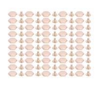 Hex Rivets Back Screw Stud Zinc Alloy Leather Fasteners Secure Durable Easy Installation for Belts Bags Crafts 12mm 50 Sets Christmas Gifts (Light Gold)