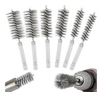 Hex Shank Bore Brush, Metal Cleaning Brush, Automotive Bores Cleaner, Interior Pipe, Interior Pipe, 4 x 4 pollici, Ideale per Removing Rust, Dirt, Carbon Buildup