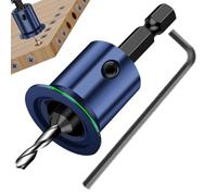 Hex Shank Countersink Drill Bit | Lega +, 59g | 2-in-1 Adjustable Depth Woodworking Bit | 82° Chamfer With Stopper, M2 Pilot B́it, 1/4" Hex + ex Wrench