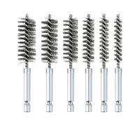 Hex Shank Twisted Wire Bore Brushes, Twisted Hex Shank Bore Brush Kit, Stainless Steel Bore Brush, Multi-Purpose Parts Cleaning Supplies for Dusting and Polishing of Pipes