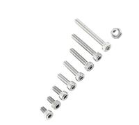 Hex Socket Screws and Hex Nuts 300pcs Set Made of A2 Stainless Steel for