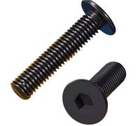 Hex Socket Ultra Thin Flat Head Screw, Black Stainless Steel M1.6-M12, Bolt Fastener 1/50Pcs(5mm,50pcs M2)