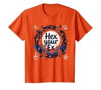Hex Your Ex: Witchy Breakup Empowerment - Corona al Chiaro di Luna Maglietta, Bambini, Arancio, 2 Anni