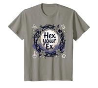 Hex Your Ex: Witchy Breakup Empowerment - Corona al Chiaro di Luna Maglietta, Bambini, Ardesia, 2 Anni