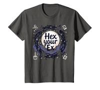 Hex Your Ex: Witchy Breakup Empowerment - Corona al Chiaro di Luna Maglietta, Bambini, Asfalto, 3 Anni