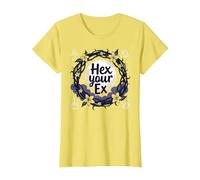 Hex Your Ex: Witchy Breakup Empowerment - Corona al Chiaro di Luna Maglietta, Donna, Limone, L