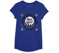 Hex Your Ex: Witchy Breakup Empowerment - Corona al Chiaro di Luna Maglietta, Ragazze, Blu Reale, M