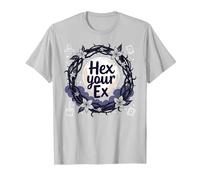 Hex Your Ex: Witchy Breakup Empowerment - Corona al Chiaro di Luna Maglietta, Uomo, Argento, M