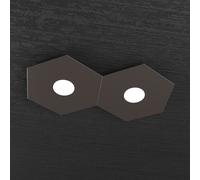 HEXAGON APPLIQUE-PLAFONIERA 2 LUCI MARRONE 1142-2L-MA