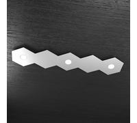 HEXAGON APPLIQUE-PLAFONIERA 3 LUCI + 2 DECORATIVO GRIGIO 1142-3L2D-GR