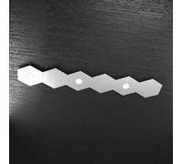 HEXAGON APPLIQUE-PLAFONIERA 3 LUCI + 3 DECORATIVO GRIGIO 1142-3L3D-GR