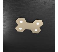 HEXAGON APPLIQUE-PLAFONIERA 4 LUCI + 1 DECORATIVO SABBIA 1142-4L1D-SA