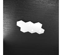 HEXAGON APPLIQUE-PLAFONIERA 4 LUCI + 2 DECORATIVO BIANCO 1142-4L2D-BI